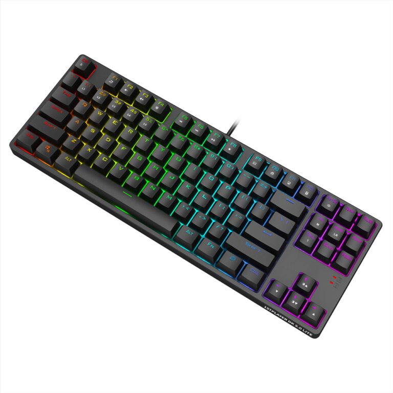 1stPlayer DK5.0 Lite Ten keyless Mechanical Gaming Keyboard, Brown, RGB - Image 2