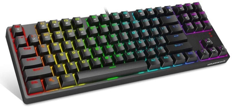 1stPlayer DK5.0 Lite Ten keyless Mechanical Gaming Keyboard, Brown, RGB - Image 3