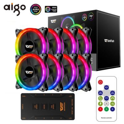 DarkFlash DR12 Pro 5-Packs ARGB 120mm Fan Kit with Controller