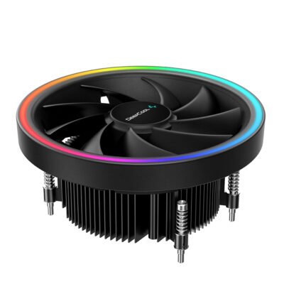 DeepCool UD551 ARGB Top-Flow CPU Cooler | Aluminum Heatsink | Black | AMD Only
