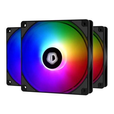 ID-Cooling TF-12025-ARGB-Trio 120mm Case Fan - 3 Pack - Black