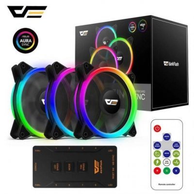 Dark Flash Dr12 Pro 120mm 3in1 Chassis Fan with Control Hub and Remote Control RGB