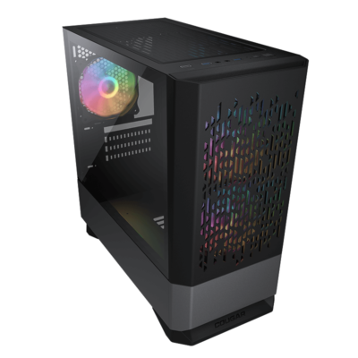 Cougar MG140 AIR RGB Mini Tower Gaming Case with 3 ARGB Fan – Black