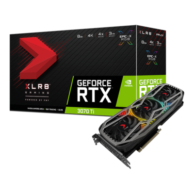 PNY RTX3070Ti 8GB XLR8 Gaming REVEL™ EPIC-X RGB™ Triple Fan (GPU)