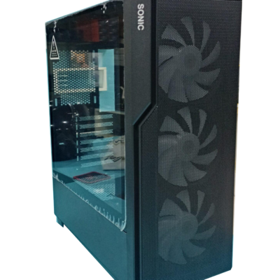 SONIC C01 ATX Black PC Case with 4X 140mm RGB Fans