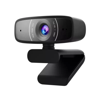 ASUS Webcam C3 USB camera with 1080p 30 fps recording, beamforming microphone