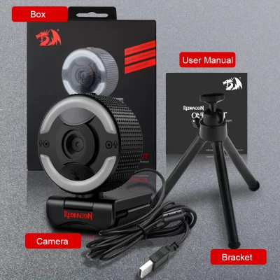 REDRAGON GW910 Oneshot USB HD Webcam autofocus Built-in Microphone 1920 X 1080P 30fps Web Cam Camera for Desktop Laptops Game PC