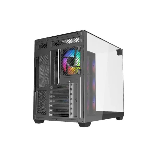 Thunder Battle Station TGC-666 Case – Black – Three sided tempered glass panels – Dual-chamber ATX Mid Tower – Up to 2 × 360mm radiators - Image 3